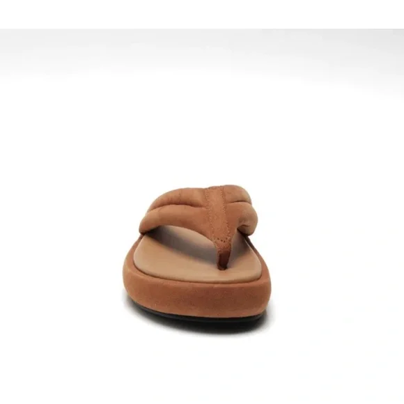 New Free People Wonderland Thong Flip Flops Sandals Suede Tan 8/39 Womens - Picture 4 of 10